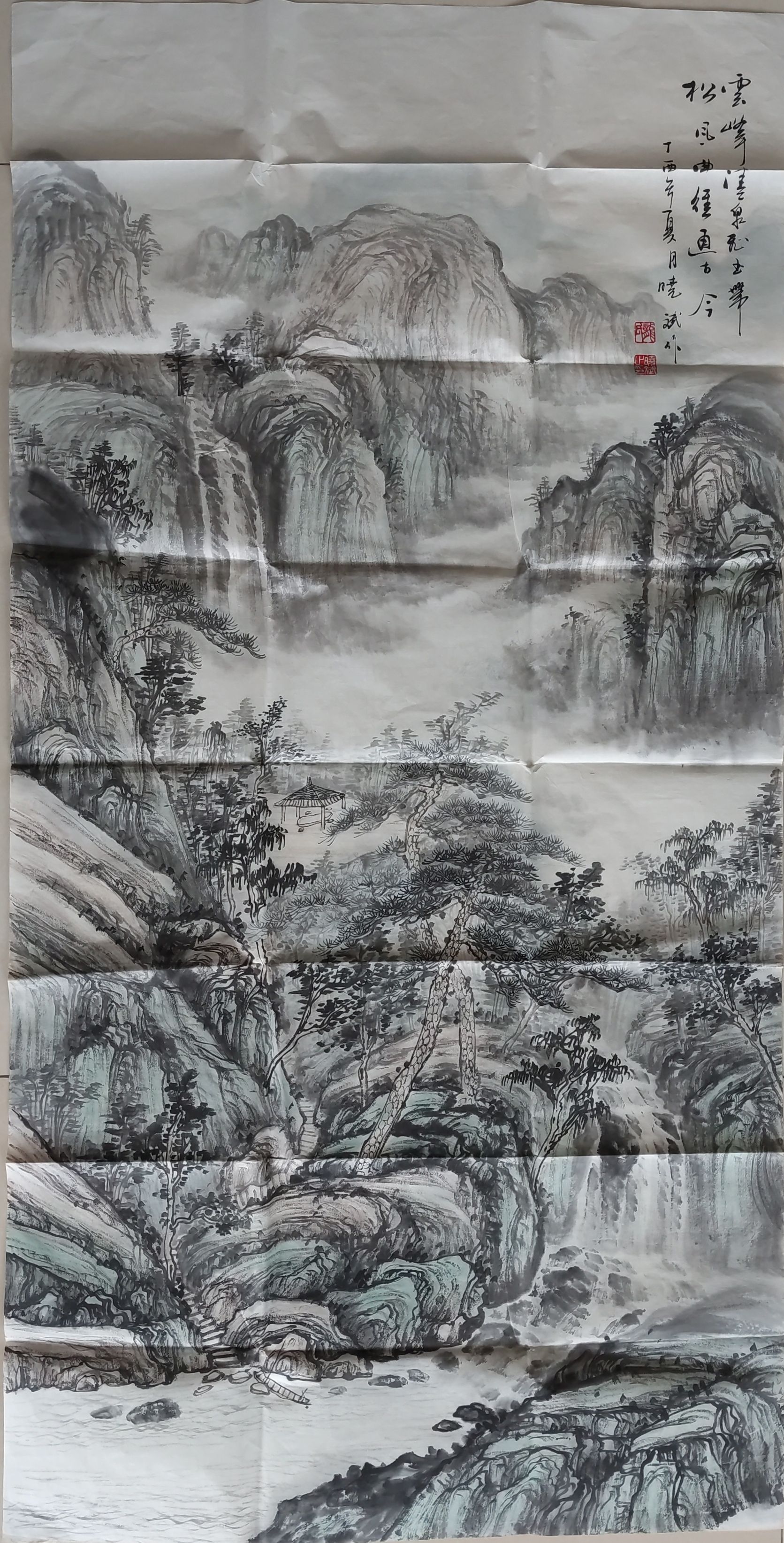龙晓斌-云降清泉飞玉带-4尺_爱奇艺.jpg